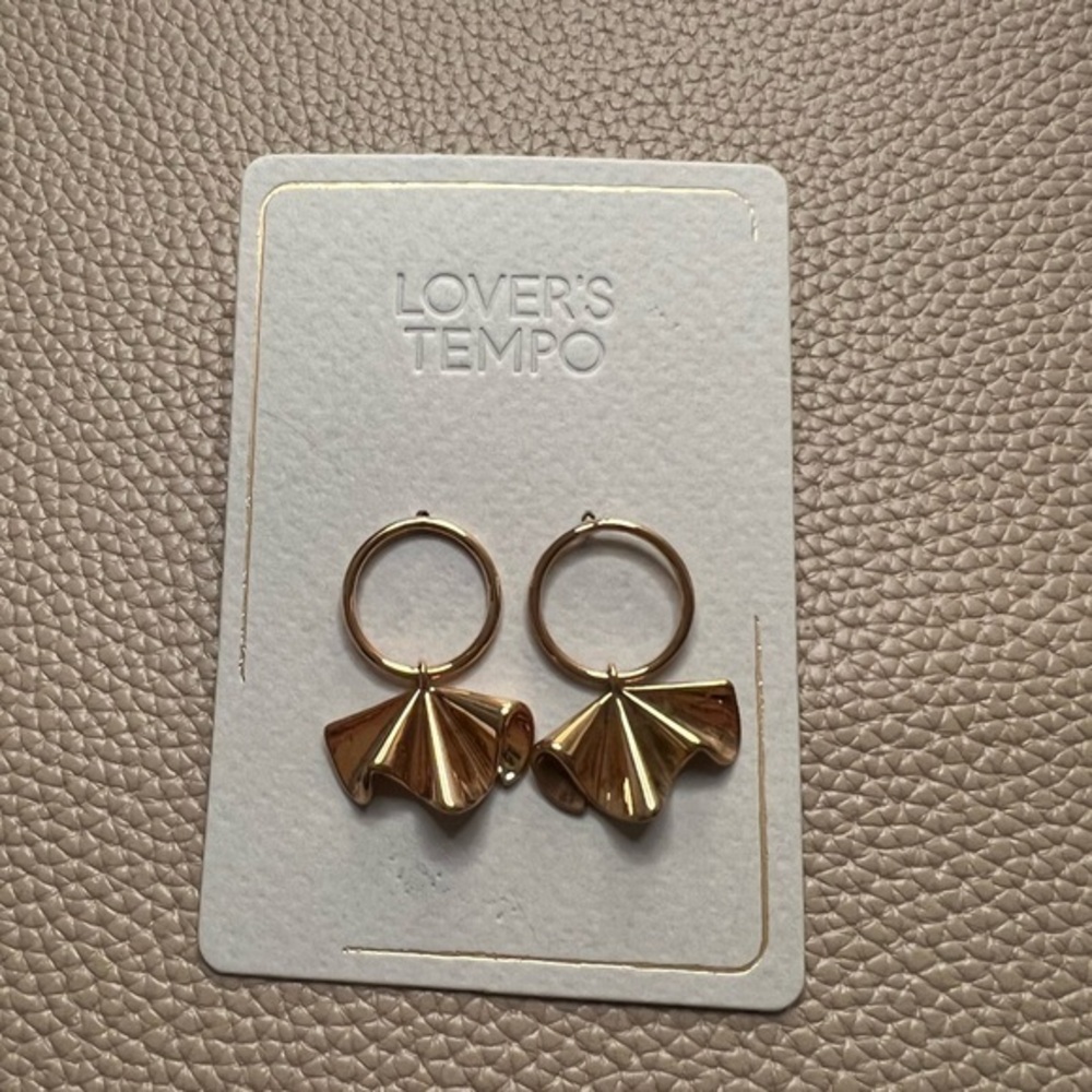 Ruffle Drop Earrings Lover’s Tempo Rose Gold Tone